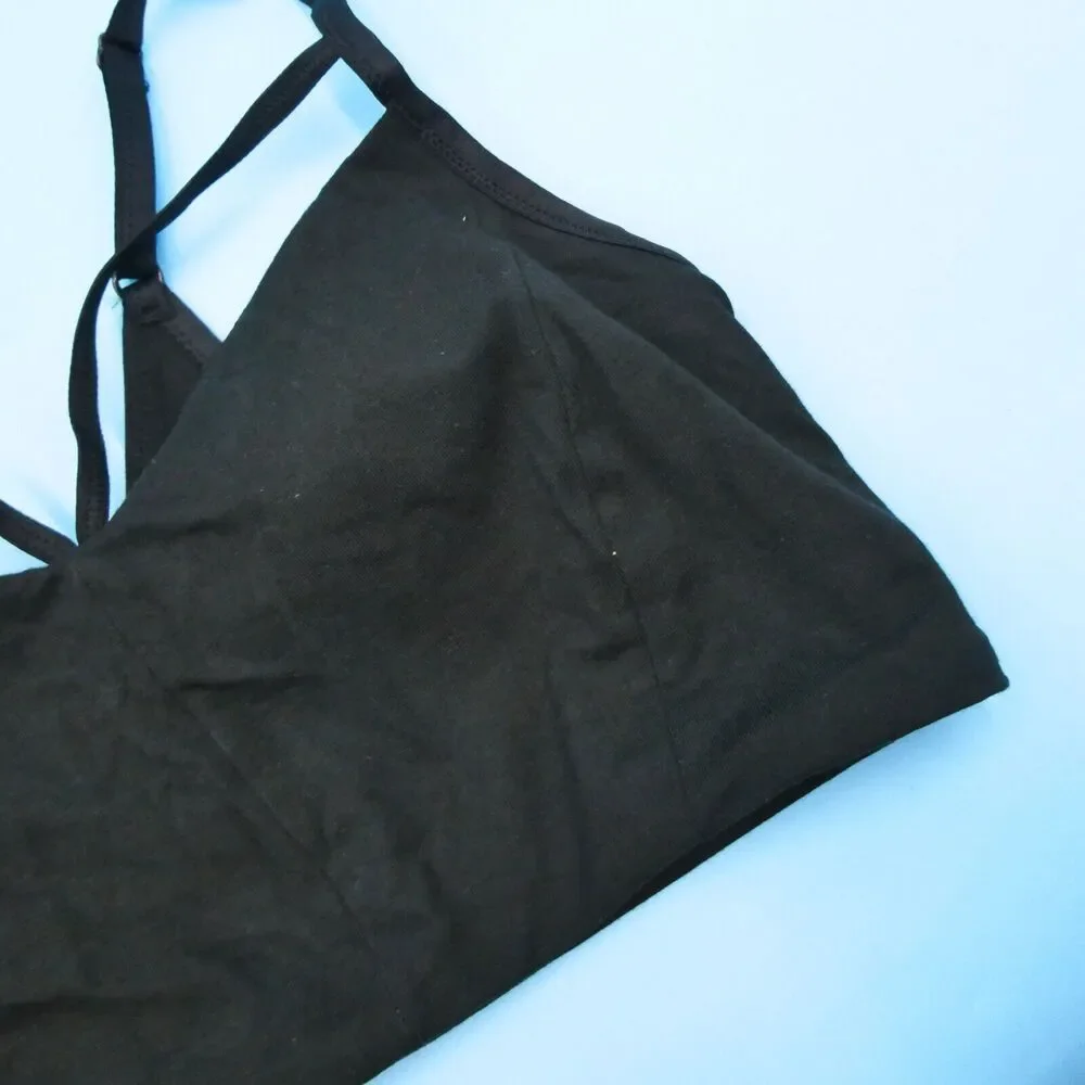 Victorias‎ Secret Bralette XL Bra Soft Black Pullover Lightly Lined Lingerie New